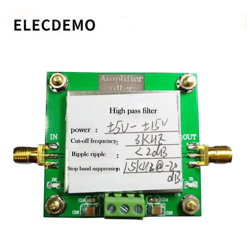

Модуль фильтра высоких частот Фильтрация 8-го заказа Частота отключения 3 кГц Встроенная пульсация менее 2 дБ Отклонение зубного диапазона