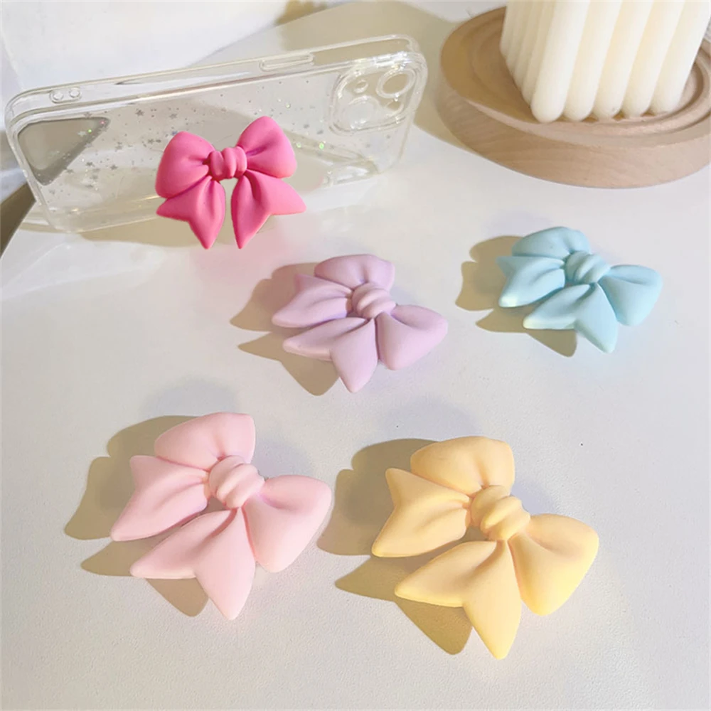 

Милый 3D-кронштейн для телефона с бантом Tok для iPhone, Samsung, Xiaomi, милая универсальная подставка для Flod Griptok, держатель для кольца на палец