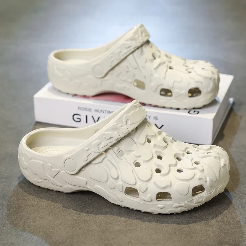 

2025 обувь, мужские новые модные летние нескользящие сандалии на толстой подошве, модные рабочие пляжные скользкие сандалии Baotou