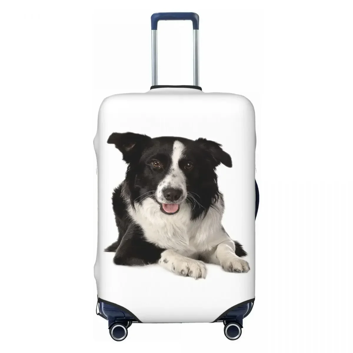 

Custom Border Collie Luggage Cover Protector Elastic Pet Dog Gift Travel Suitcase Covers