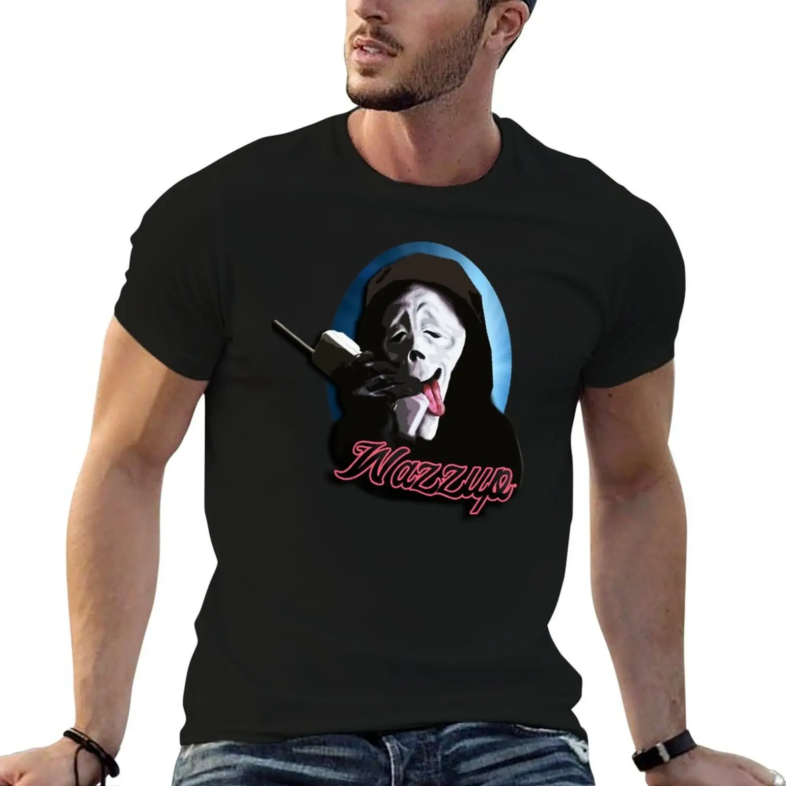 

Wazzup - Scary Movie Vintage T-Shirt anime t shirts oversize t shirt man casual T-Shirt
