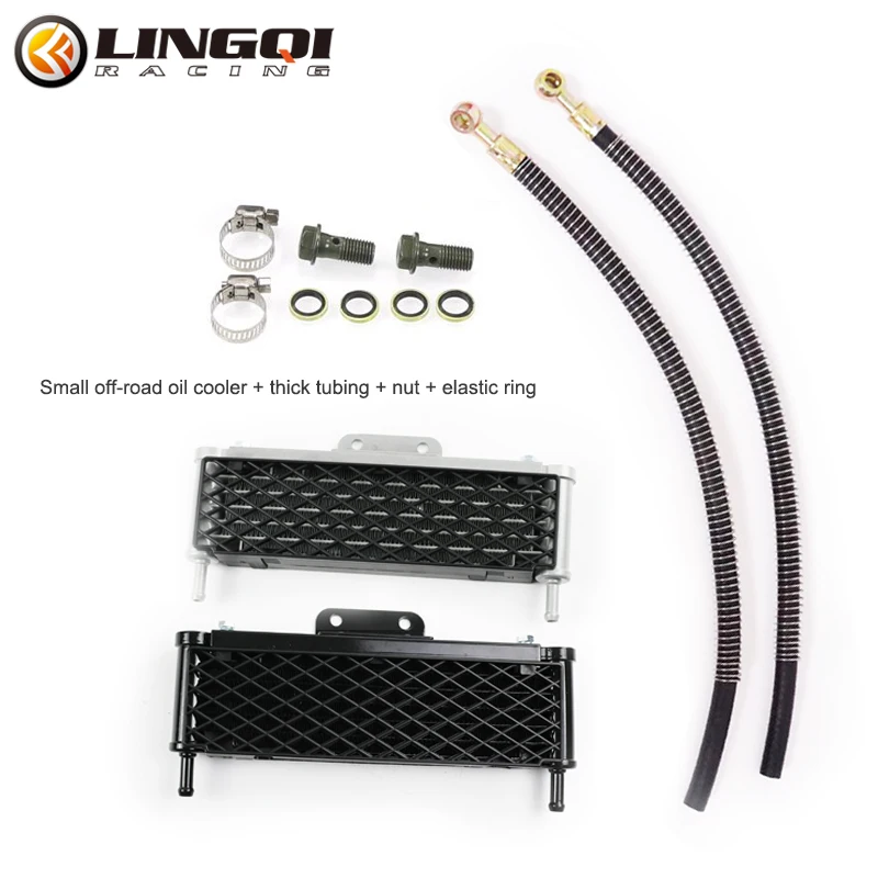 

LING QI Motorcycle Oil Cooler Cooling Radiator Engine Kit For for Universal Most Motorcycles Motocross Dirt Bike Pit Bike