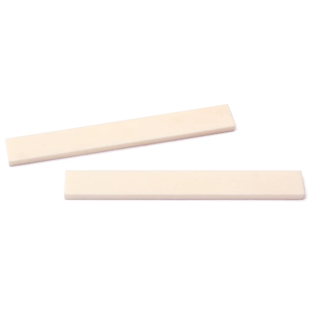 

2pcs Real Buffalo Bone Guitar Saddle Bridge Nut For Acoustic Bass Lightweight Durable Tone Upgrade Parts Accessory