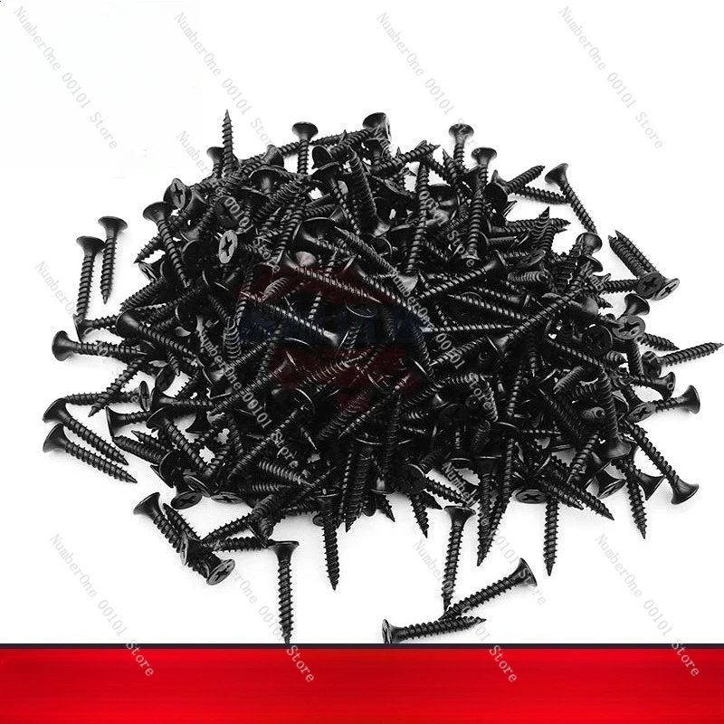 Cross Countersunk Drywall Screws for Light Steel Keel & Gypsum Board, Black Phosphate Self-Tapping Fasteners