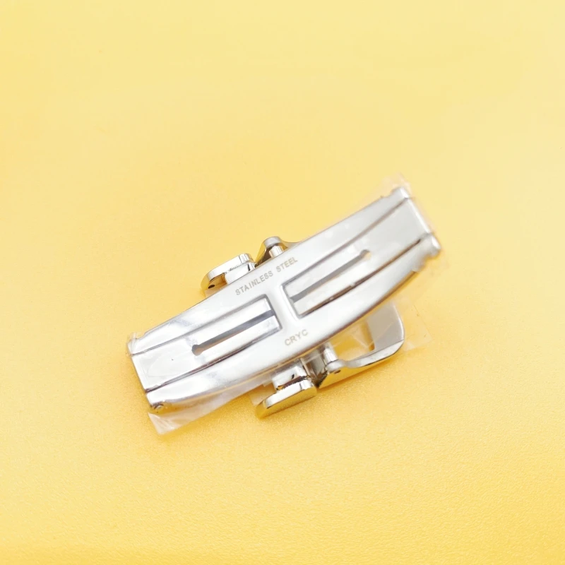 Classic 316L Stainless Steel Folding Clasp 18mm – Silver Logo Buckle  – Fit For Jaeger-LeCoul Master Rendez-Vous Watch Stock