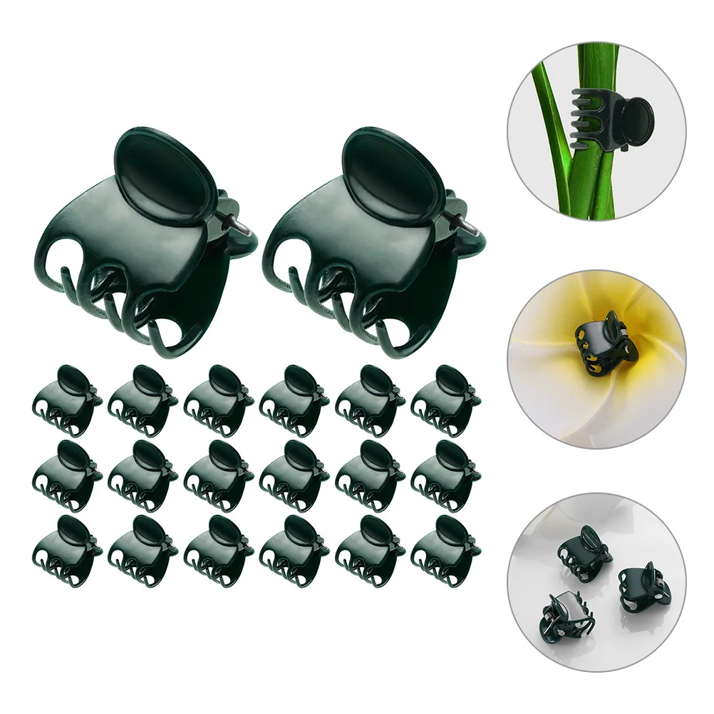 

40Pcs Plastic Plant Clips Garden Supplies Stem Support Clip for Orchid Beans Tomato Vine Plants Reusable Strong Weather
