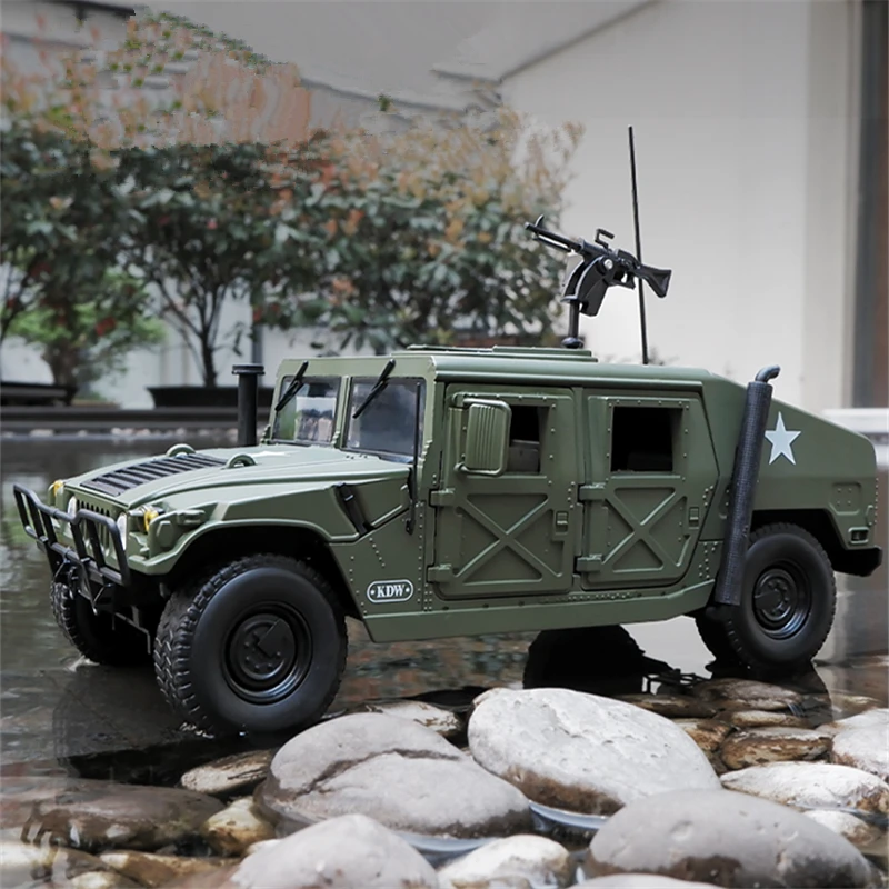 

Oversize 1:18 Hummer H1 Alloy Military Explosion Proof Combat Car Model Diecast Metal Simulation Toy Armored Car Model Kids Gift