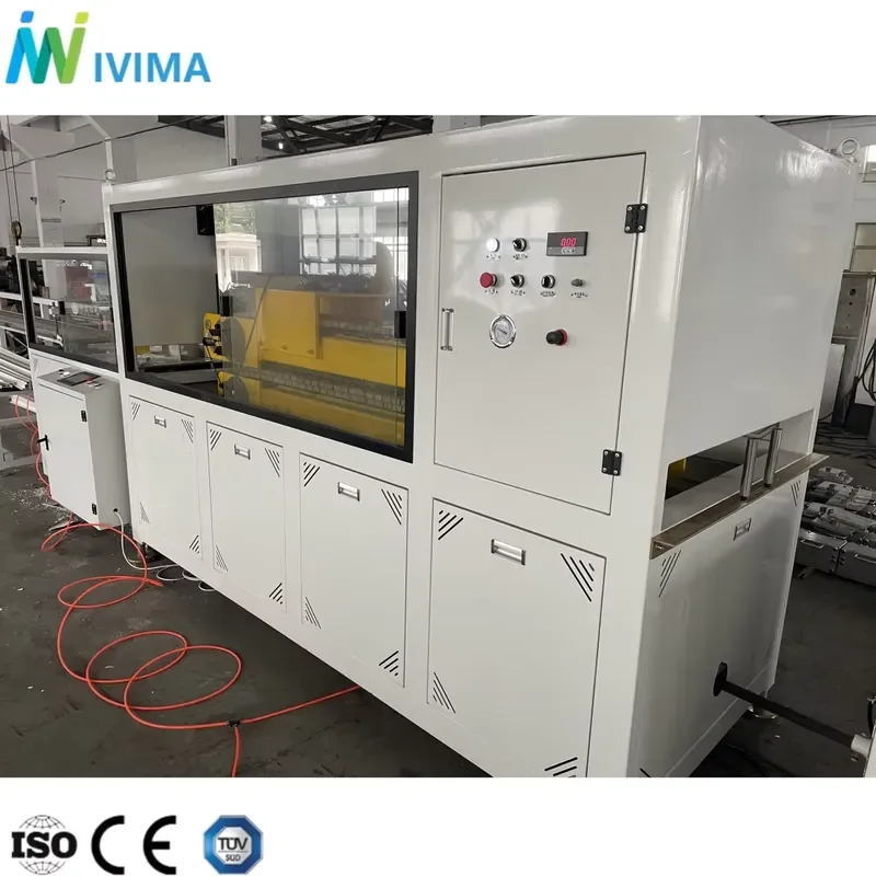WPC Door Frame Profile Twin Screw PLC Controlled Production Line / PVC Wood Floor Making Machine