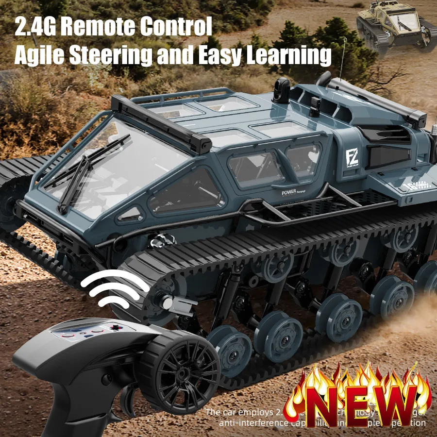 

New 1：16 Simulation Remote Control Track Tank Model 360 Rotation Radio Control Off Road Vehicle Children Toys Cars