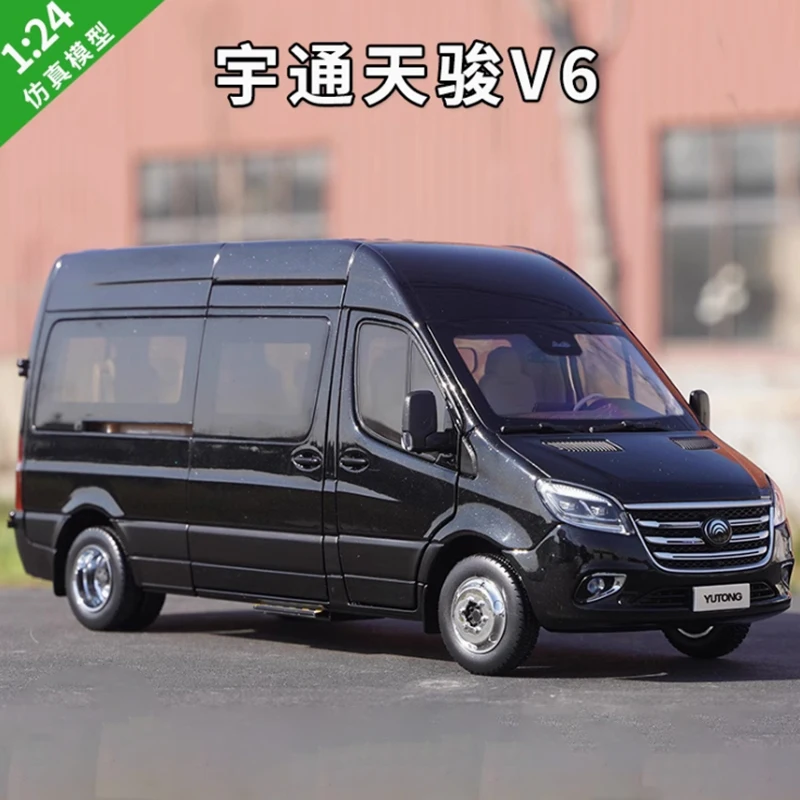 

25 см длинный литой под давлением 1:24 Yutong Tianjun V6 коммерческий автомобиль новый энергетический автобус модель из сплава коллекция украшения подарочные игрушки дисплей