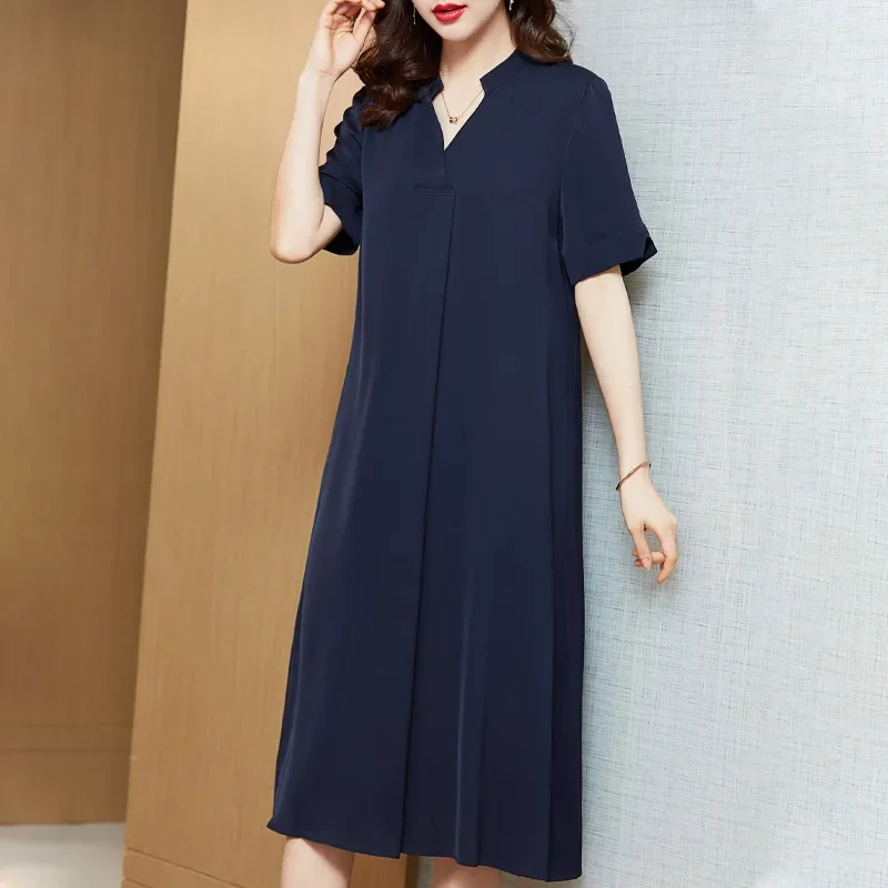 Women's Heavy  Silk Maxi Dress Long Sleeve Vintage Botanical Print Elegant Loose Tummy Control Long Dress