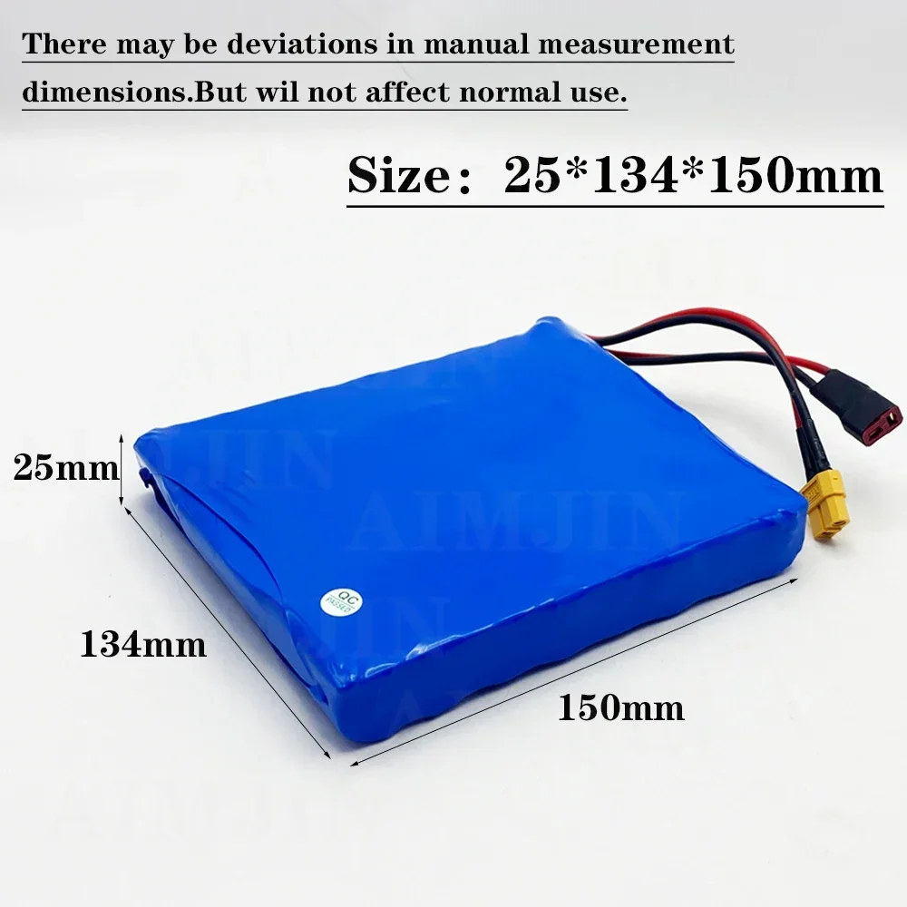 2024 New Bestselling 16s1p 60v Xt60 132wh Lithium Ion Rechargeable Battery 3000mah Used for Electric Unicycle Electric Scooter