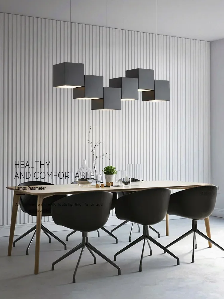 Imagem -04 - Luzes Pingente de Sala de Jantar Minimalista Luzes Geométricas Criativas Modern Bar Table Lights Office Designer Lamp