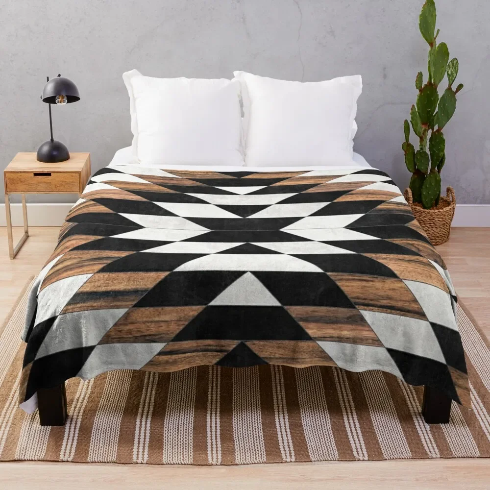 

Urban Tribal Pattern No.13 - Aztec - Concrete and Wood Throw Blanket Baby blankets and throws Blankets