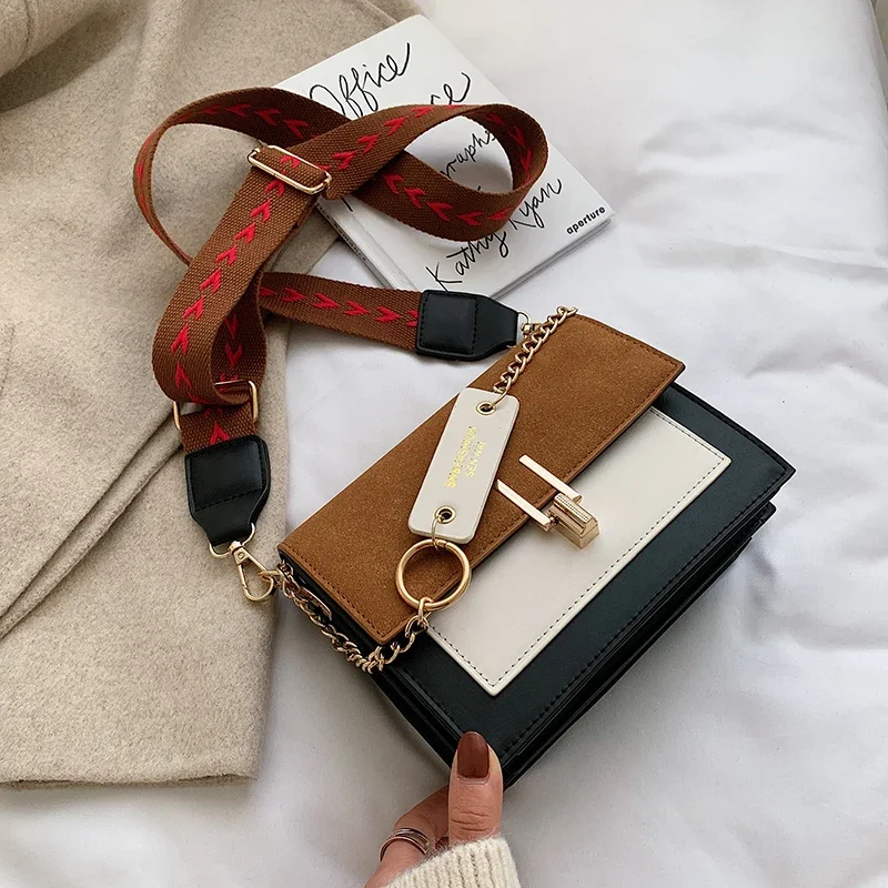 New Ladies Messenger Bags Fashion Mobile Phone Bags Casual Shoulder Bags Contrast Color Ladies Bags Luxury Designer Bags