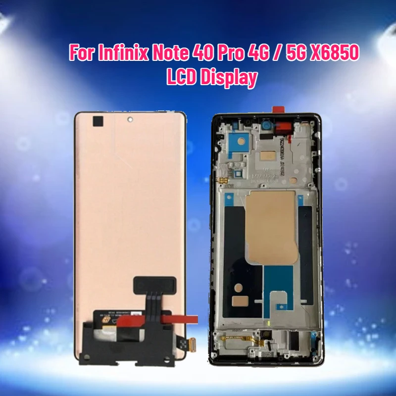 LCD for Infinix Note 40 Pro 4G / 5G X6850 LCD Display Touch Screen Digitizer Assembly Replacement Note40pro Display Screen