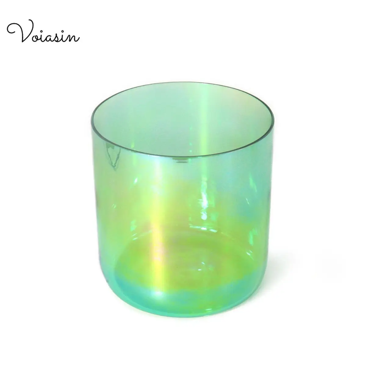 Bright Green 6-8Inch, Top Alchemy Clear Quartz Crystal Singing Bowl, Meditation Sound Therapy, High-end Series Bowls Set