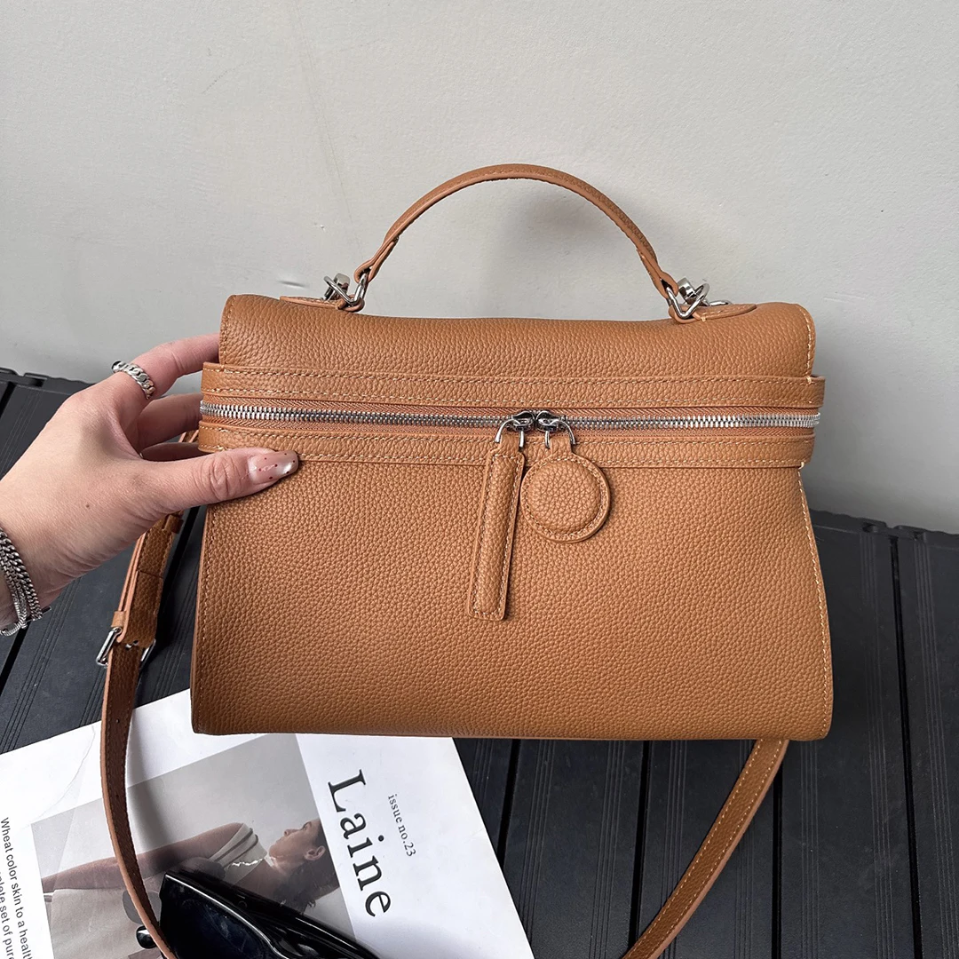 Women's Bag Luxury Bags Designers 2026 Trendy Soft Pebbled Leather Shoulder Bag Top Handle Handbags for Woman Luxury Designer