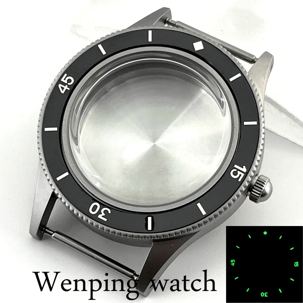 RICHUS 40mm Sterile Stainless Watch Case Plane Ceramic Luminous Bezel Fit NH34 NH35 NH36 ETA2824 PT5000 Movement