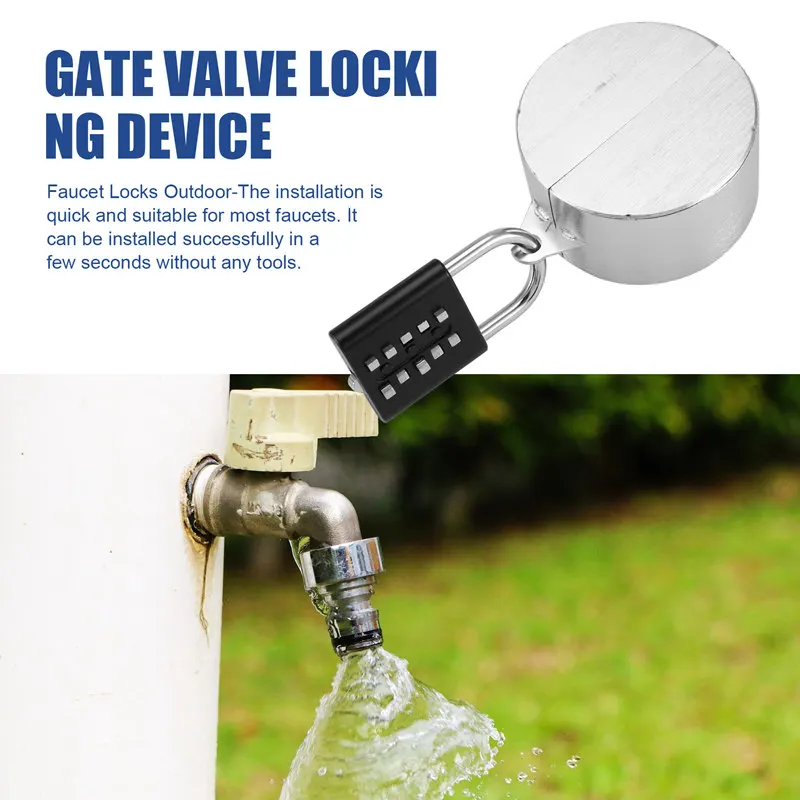 Gate Valve Lock (Password Lock), Anti-Theft Water-Faucet Lock-Water Lock, Outdoor Children's Faucet Lock