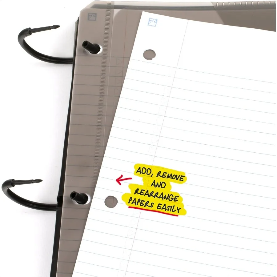 Taccuino ricaricabile Flex + App Study College Carta a righe e raccoglitore ad anelli TechLock da 11 2 pollici con tasche, linguette e divisori 300