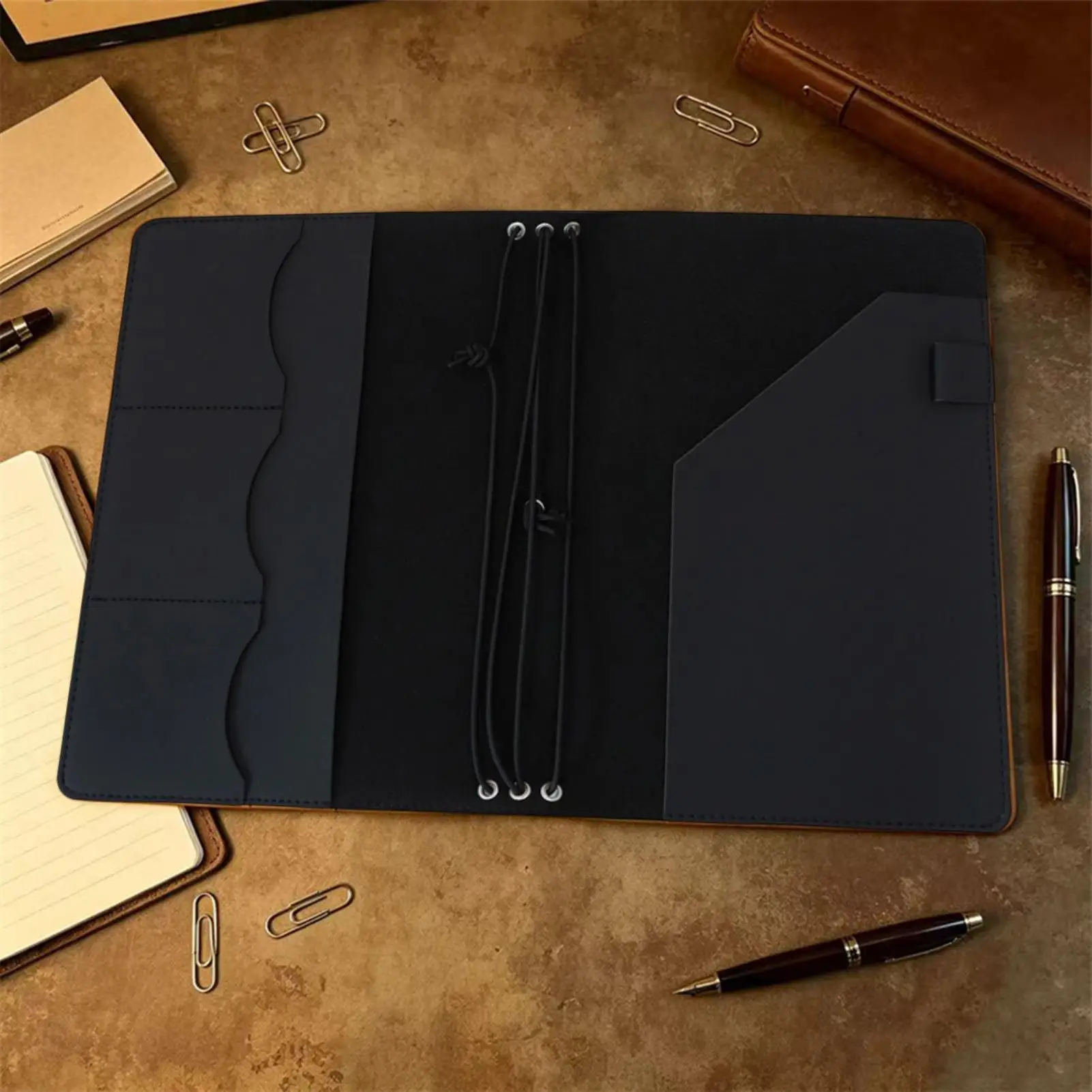 A5 Notebook Cover Vintage PU Leather Journal Protective Sleeve Planner Protective Sleeve for Journalers Writers Students - view 5