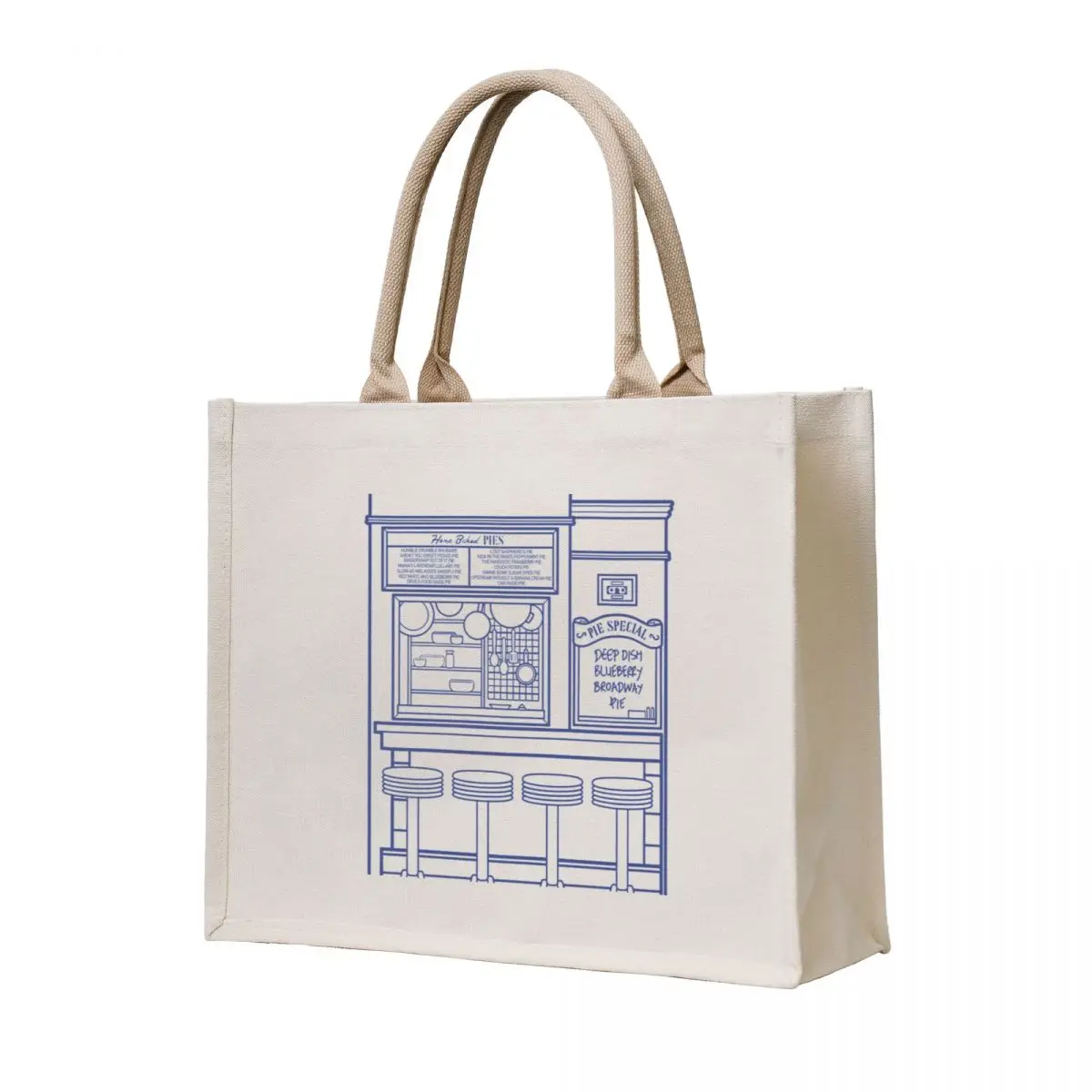 

Waitress Diner Drawing Tote Bag cute tote bag custom canvas bag ecological bags canvas shopping