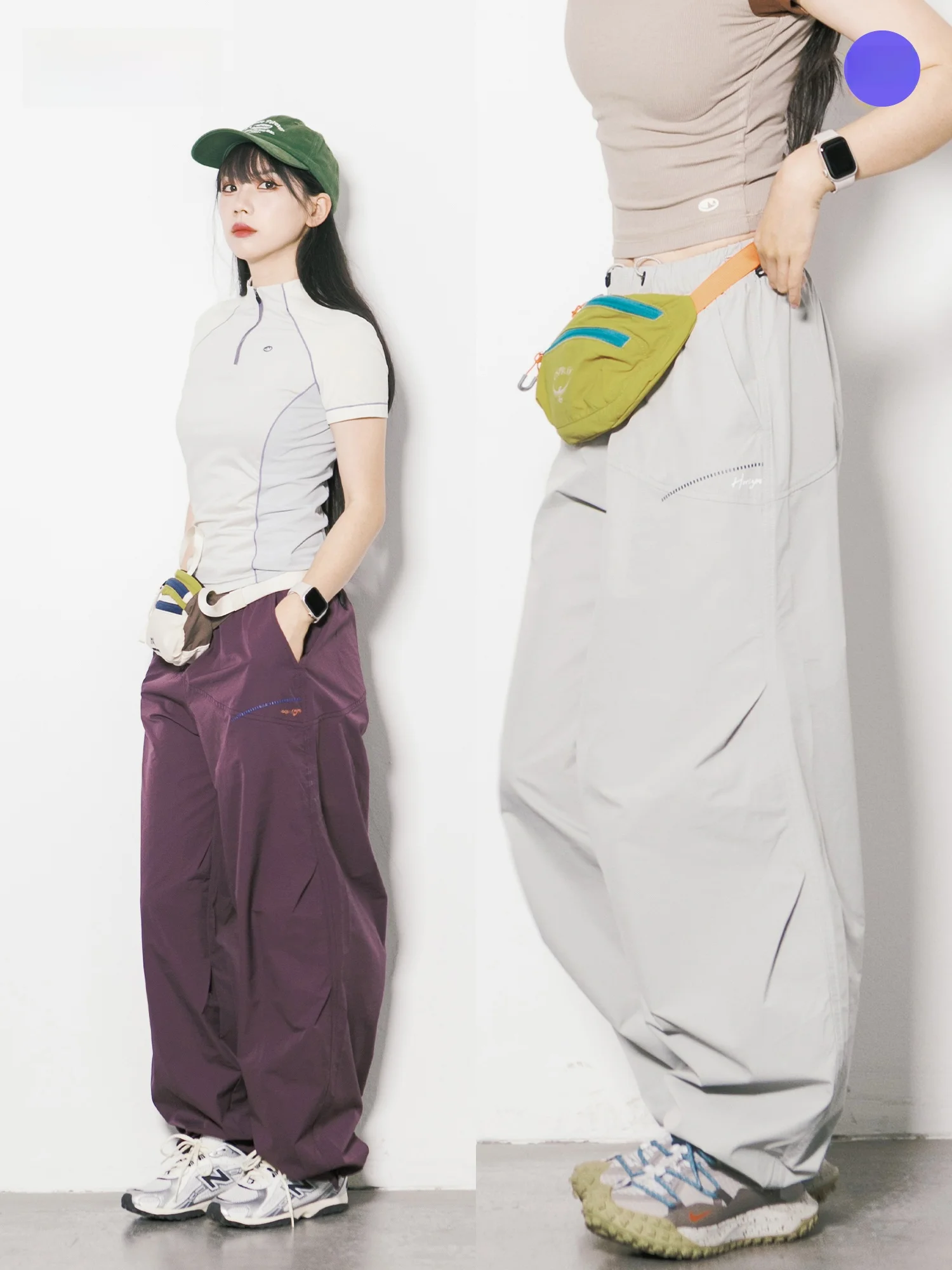 Outdoor Windproof Quick Dry Wide Leg Work Trousers Unisex Breathable Waterproof Functional Loose Workwear Polyester Fiber