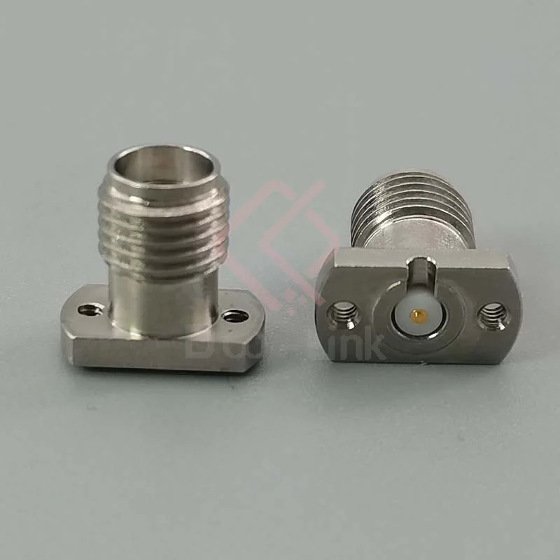 Millimeter wave RF connector SMA female connector two hole flange PCB board solder free DC-18G SMA-KFD