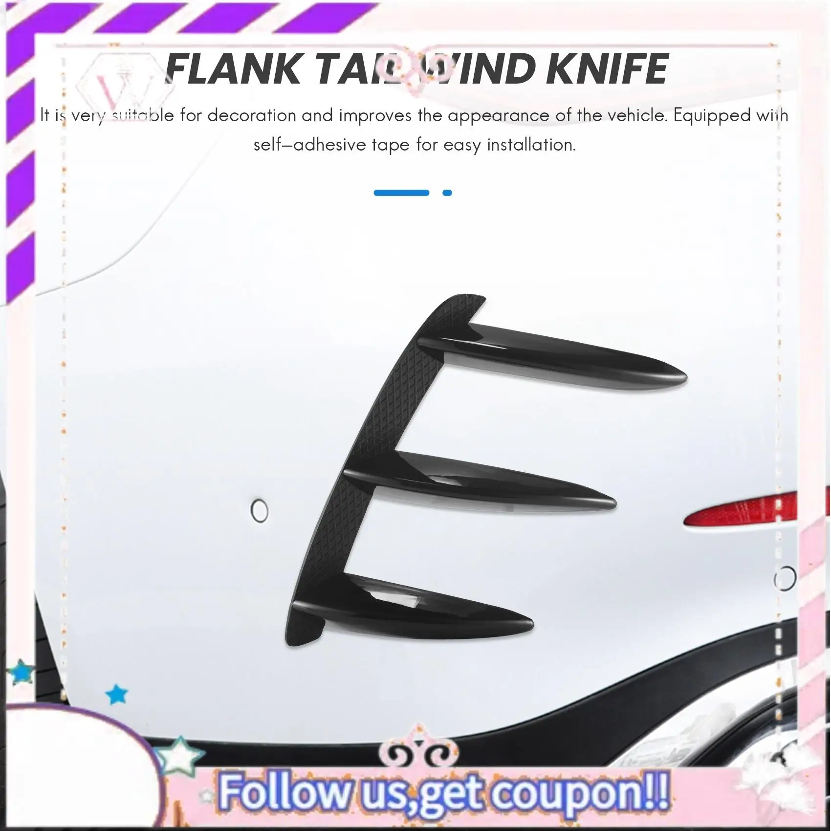 

A76T-Car черный задний бампер спойлер фланговый хвост нож для ветра для Mercedes Benz A Class W176 A200 A260