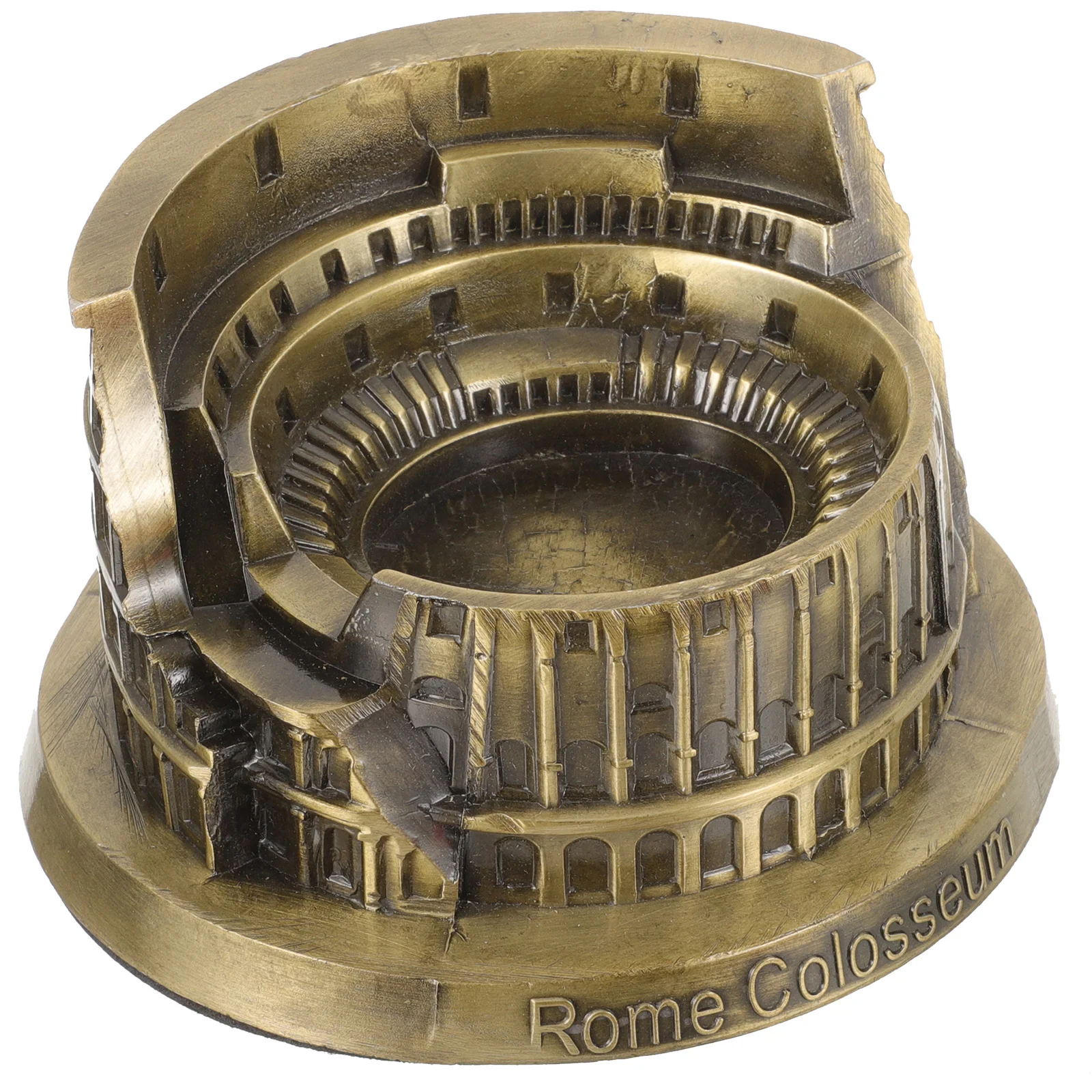 Colosseum Ornament Vintage Decor Decorative Roman Architecture Statue Rome Metal Realistic Model Party