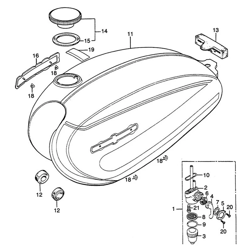 2X For Honda Vintag…