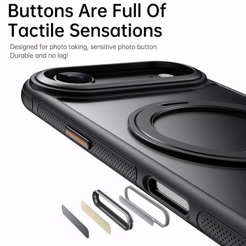 Squeaking Gear 360 Rotação Stand Holder Phone Case para iPhone 17 Air