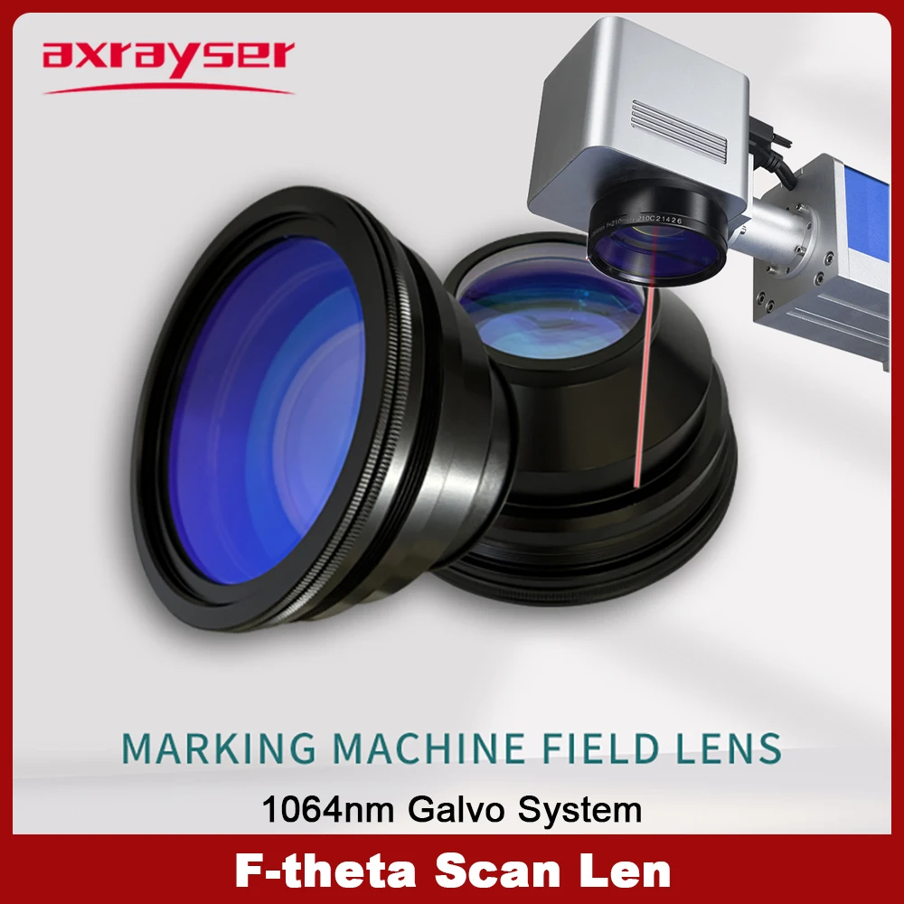 Axrayser F-theta Scan Lens 1064nm 70x70 F100 - 500x500 F650 Field Lens for YAG Fiber Laser Galvo System