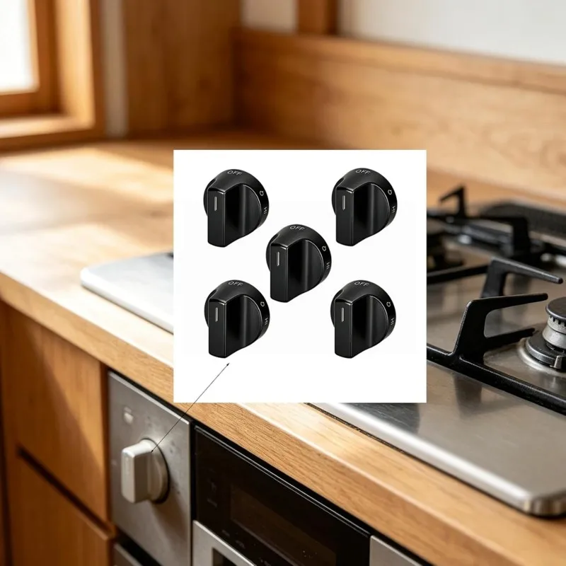 AC93-5Pcs W11620557 Metal Stove Knob Replacement For Whirlpool W11510457 WFG525S0JV5 WFG525S0JV6 WFG550S0LB4 Stove Parts