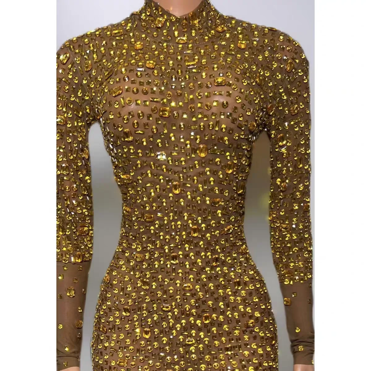 Klub nocny DJ Bar Kobieta Piosenkarka Kostium sceniczny Seksowna pełna perspektywa diamentowa Spódnica biodrowa Spódnica Taniec Zespół Impreza Tematyczna Pokaz