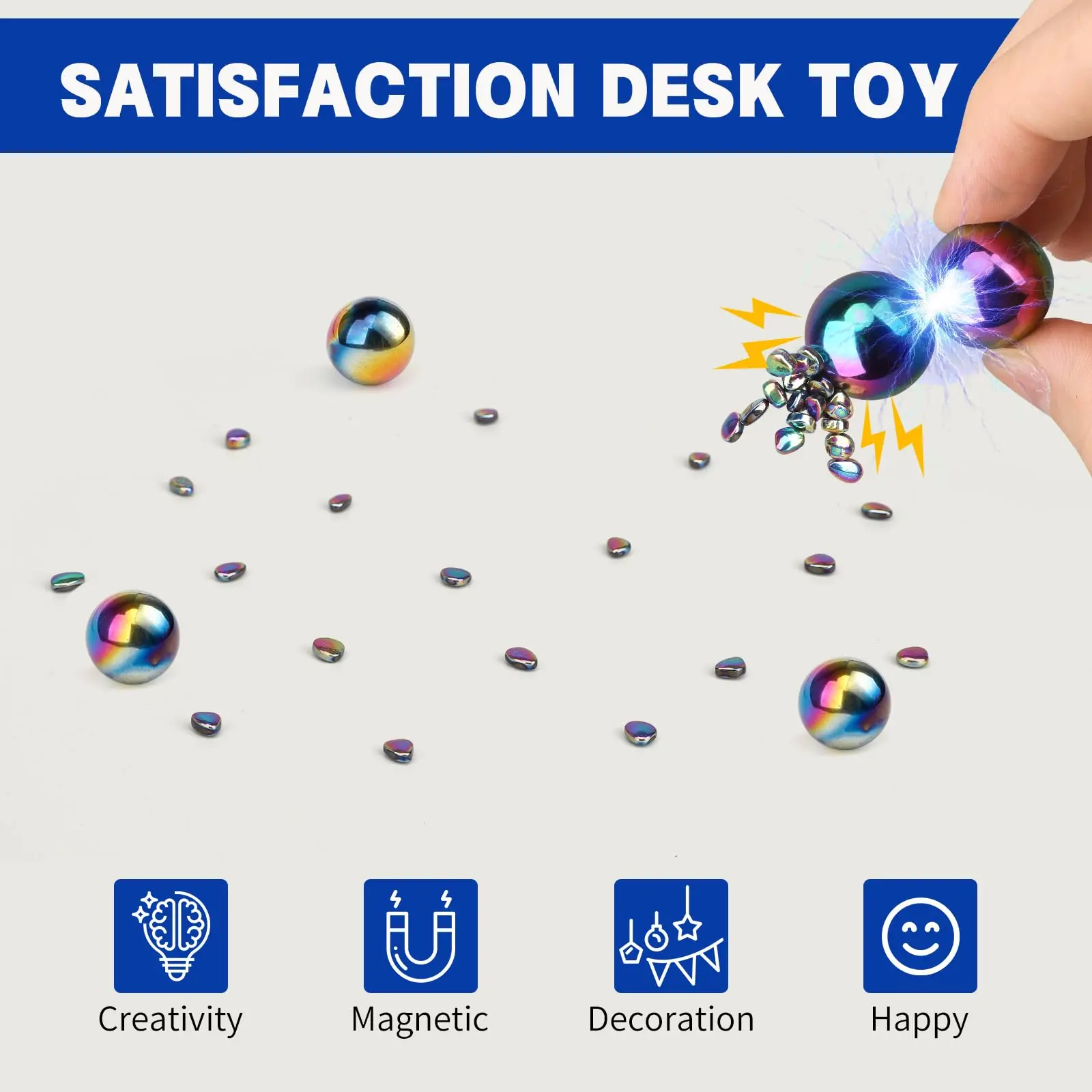 Magneet Ballen Anti-stress Fidget Speelgoed, 20 stks Bureau EDC Stress Relief Speelgoed Zintuiglijke Spel Antistress voor ADHD Autisme Volwassenen Man