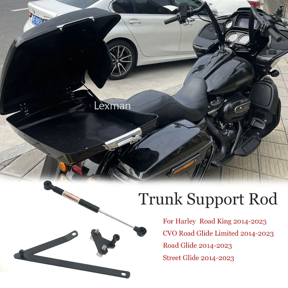 Motorcycle Accessories Support Hydraulic Rod Tour Pak Trunk For Harley Touring Street Glide CVO Road Glide Road King 2014-2023