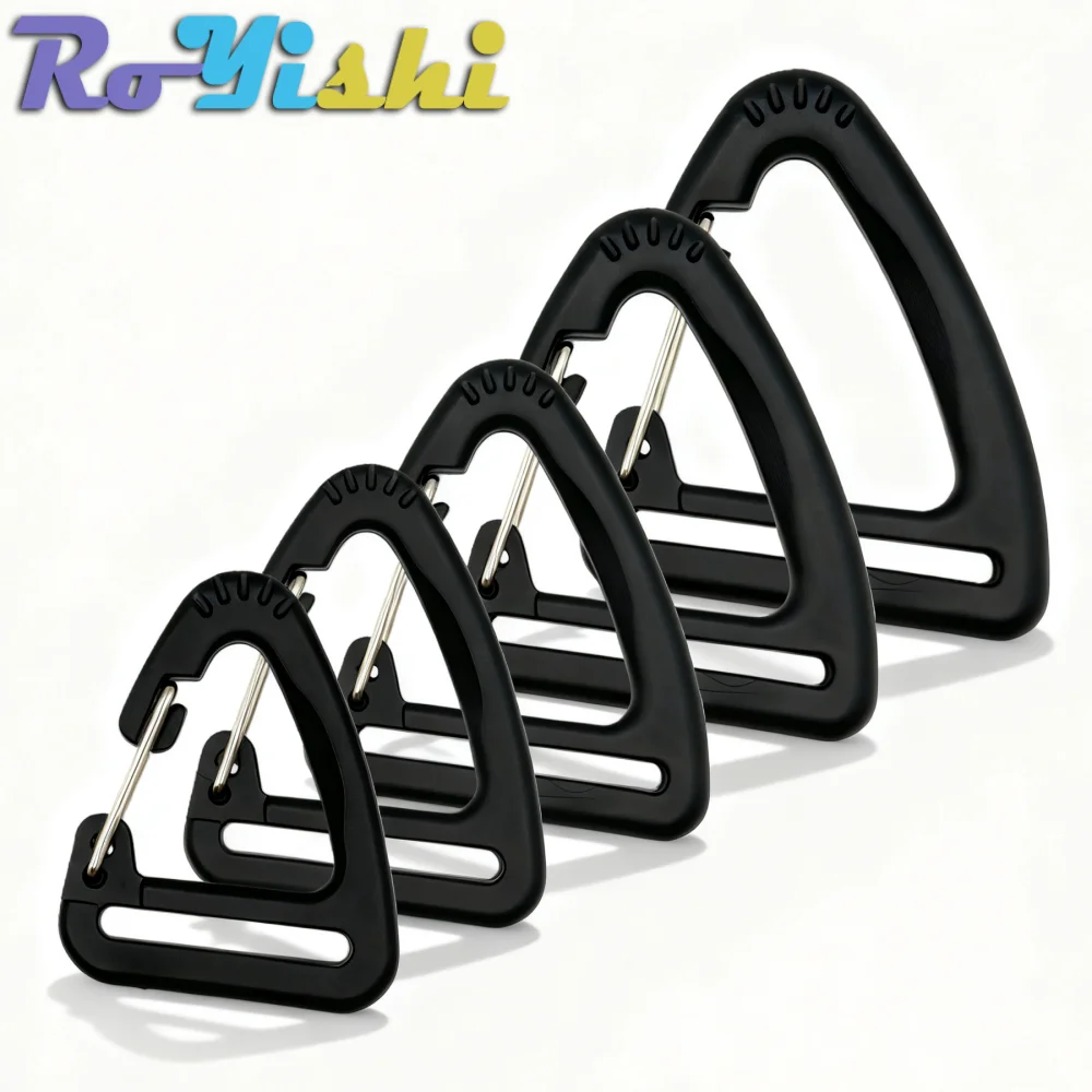 

5-100 Pcs Plastic Triangle Carabiner Spring Quickdraws Buckles Clip Hook Keychain Backpack Camping Hiking Outdoor Accessories