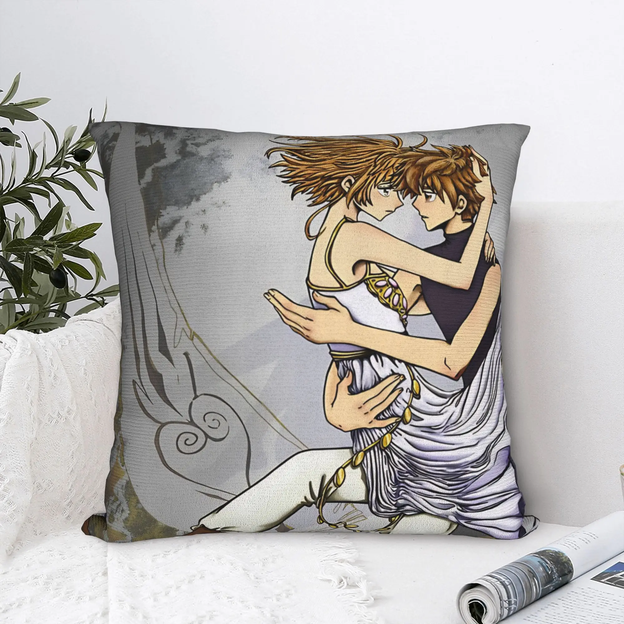Pillow Case Tsubasa Sakura Syaoran Soft  Pillow Cover For Office Car Home Decor Kawaii Pillowcases