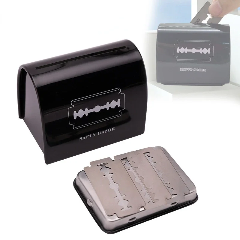 Mini Razor Blade Disposal Case Razor Blade Recycling Box Trash Can Needle Tube Trash Collector Organzier Barber Shop Accessories