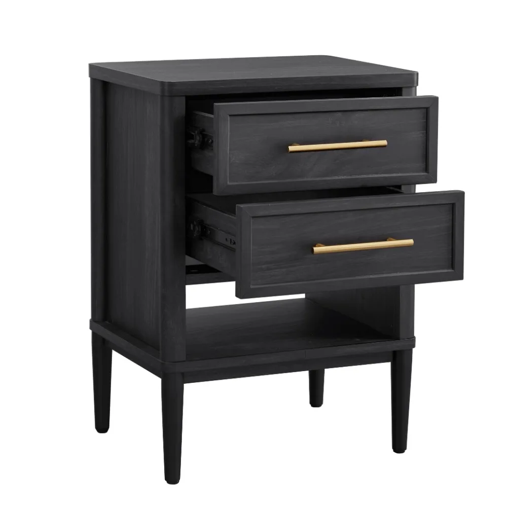 

2-Drawer Nightstand, Charcoal Finish