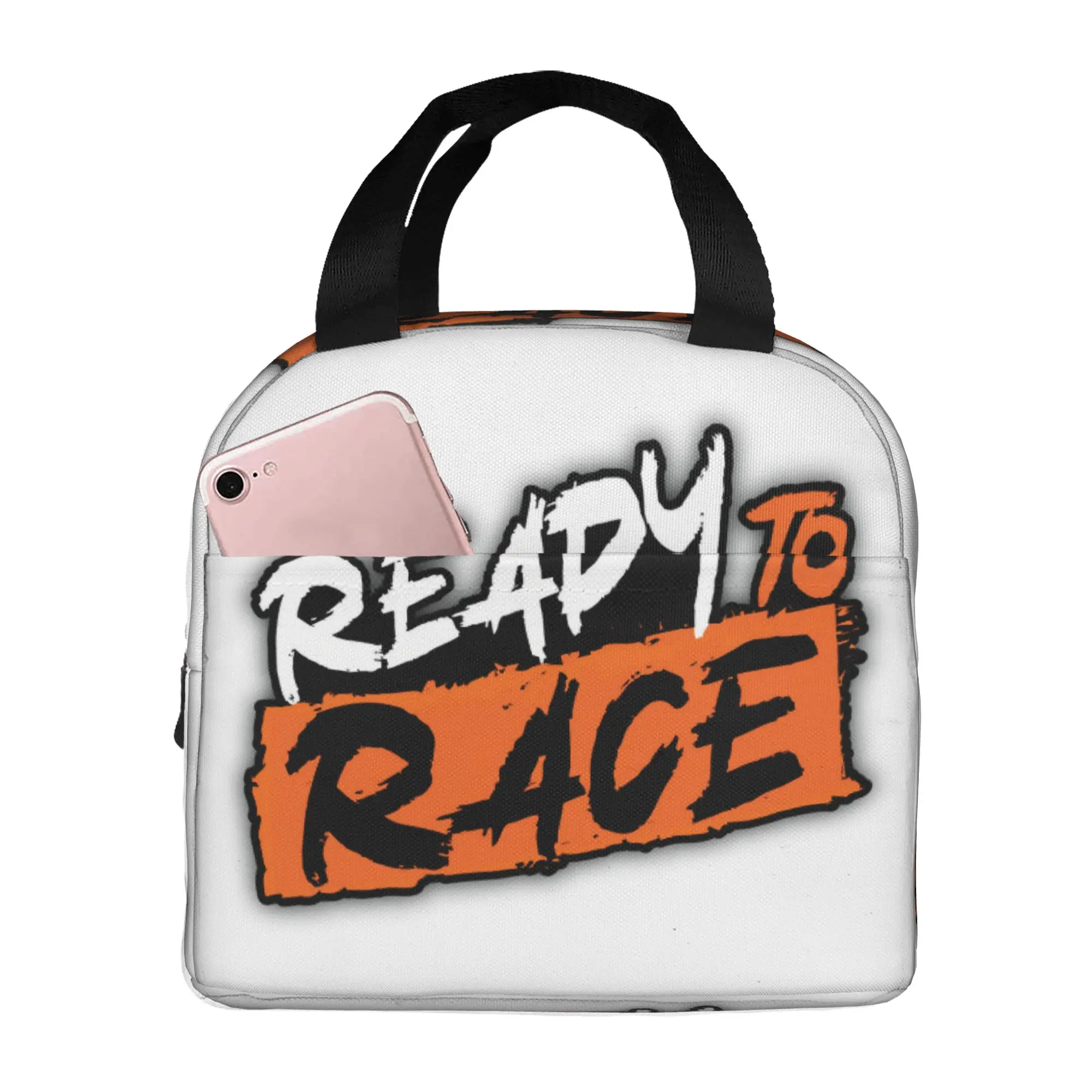 Ready To Race Resuable Lunch Boxes Waterproof Motorcycle Rider Racing Sport Cooler Thermal Food Insulated Lunch Bag Office Work