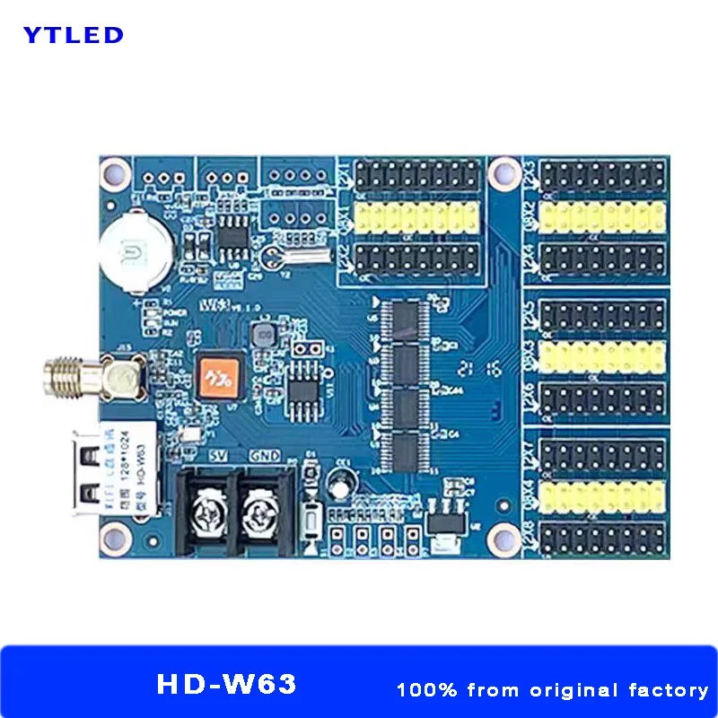 

Single Dual Color LED Panel Control Card HD-W63 With HUB12 HUB08 Ports