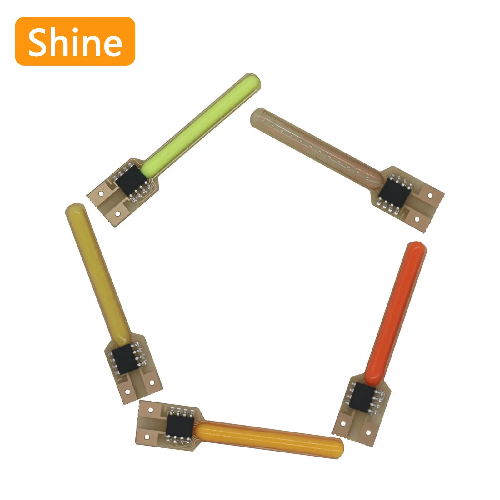 

5pcs COB Meteor Lamp LED Filament Flash DC3V 40mm 2700K White Blue Red Pink Green Incandescent Light Accessories Diodes DIY