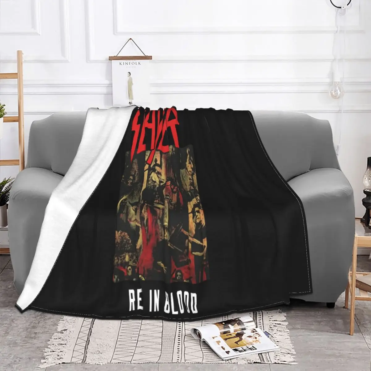 Slayer Reign In Blood S M L Xl Xxl Metal Band T T Women Men Halloween Personality Boy Throw Blanket