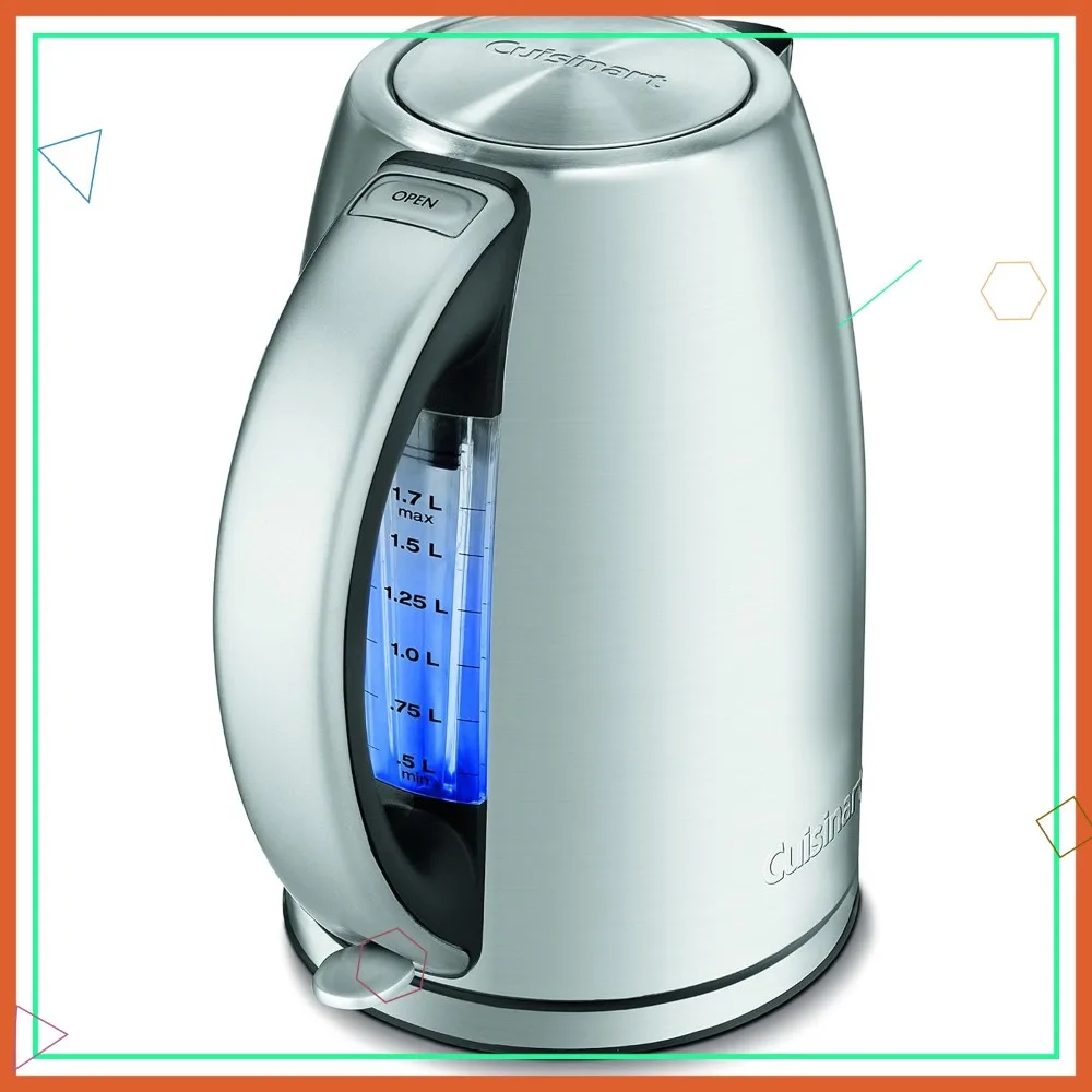 

Беспроводной электрический чайник объемом 1,7 л, быстрый нагрев 1500 Вт, автоматическое отключение и съемный фильтр, нержавеющая сталь