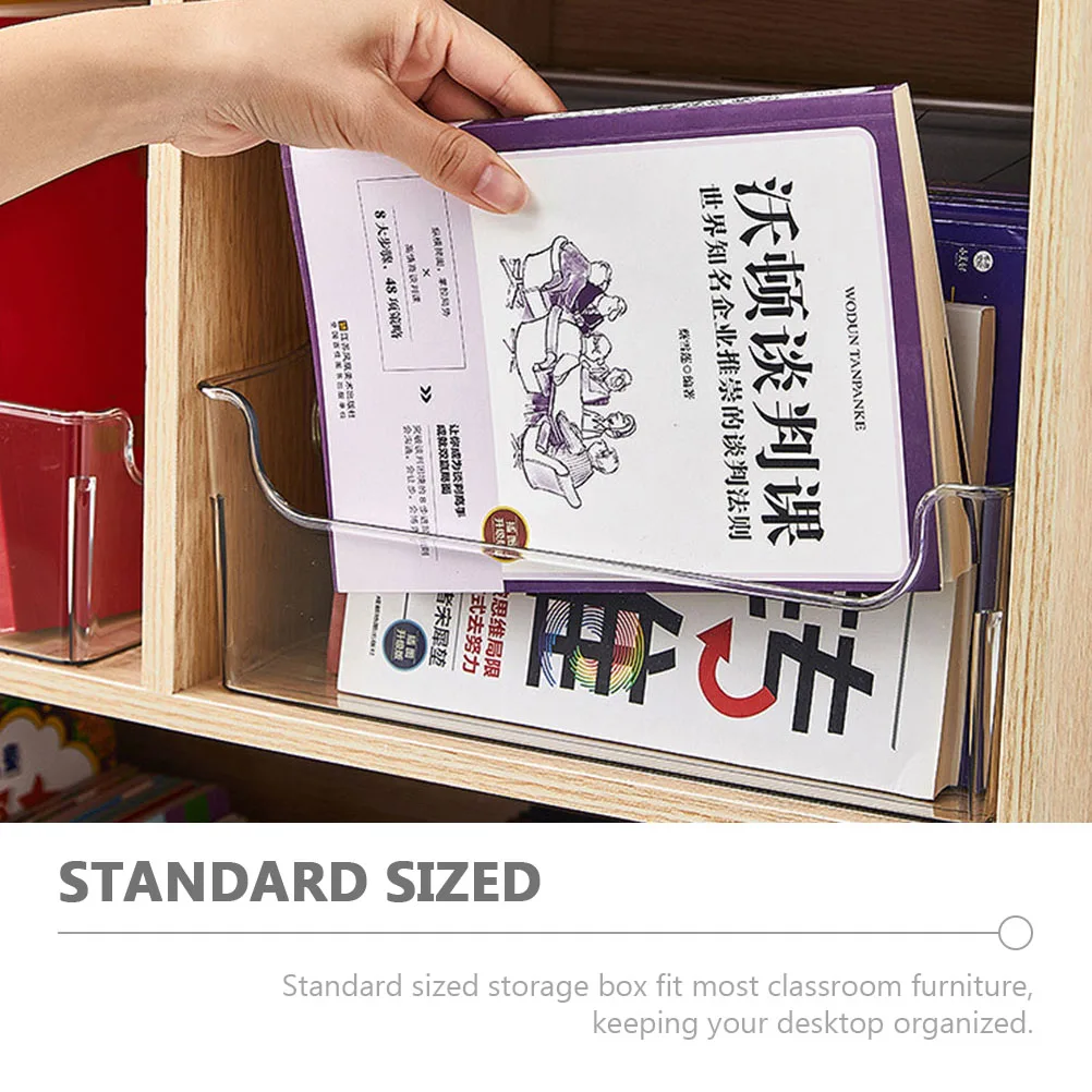 

Container Storage Box Transparent Plastic Clear Organizer for Art Supplies Crafts Toys Small Books Classroom Bins Pantry