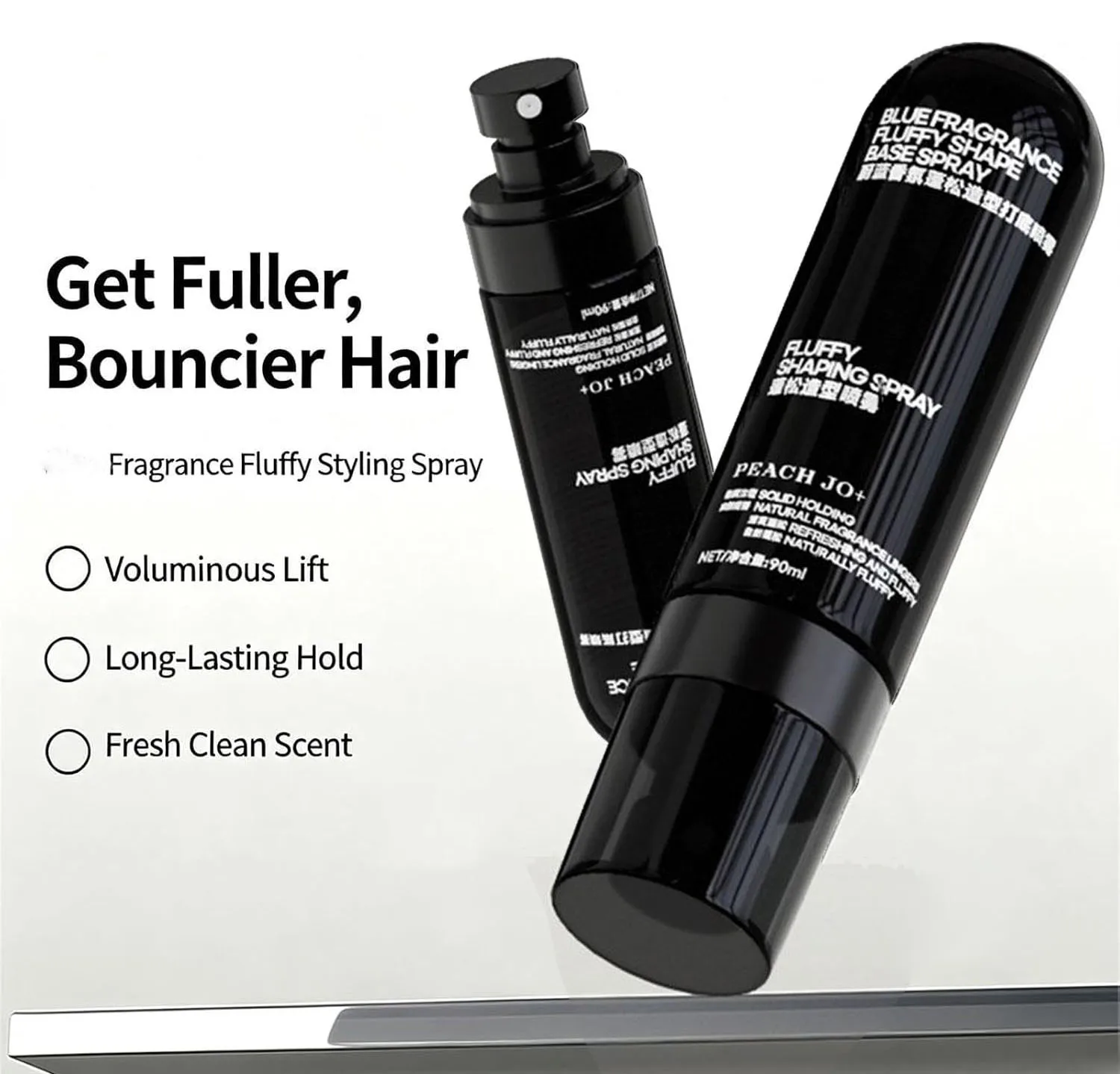 Fluffy Hair Shape Spray Blue Fragrance Base Spray Natural Refreshing Fluffy Hair Styling Peach Jo+ Sea Salt Oil Lasting Control