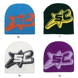 Y2k czapka beanie kobiety mężczyźni czapka zimowa Hip-Hop rekwizyty kostiumowe czapka czaszkami Dropshipping